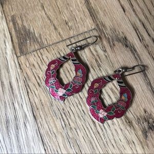 Bundle 3 for $10 Vintage red enamel earrings